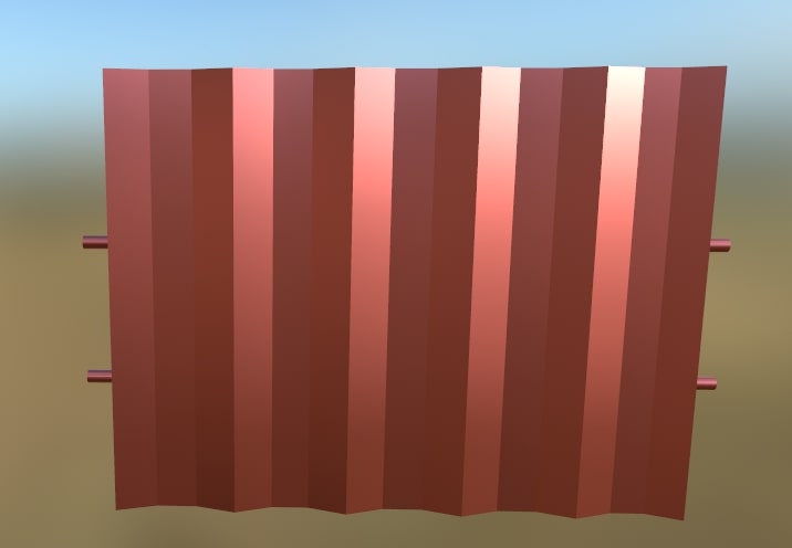 Metall Flat Fence (Red)