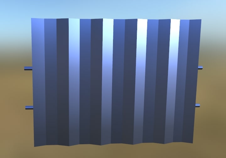 Metall Flat Fence (Blue)