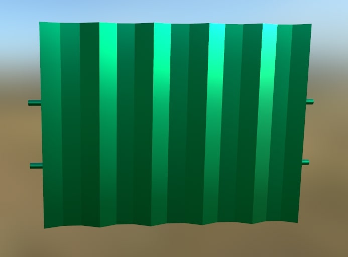 Metall Flat Fence (Green)