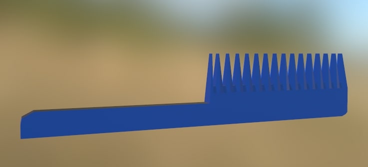 Plastic Comb 3 (Blue)