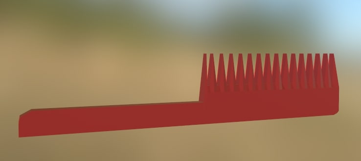 Plastic Comb 4 (Red)