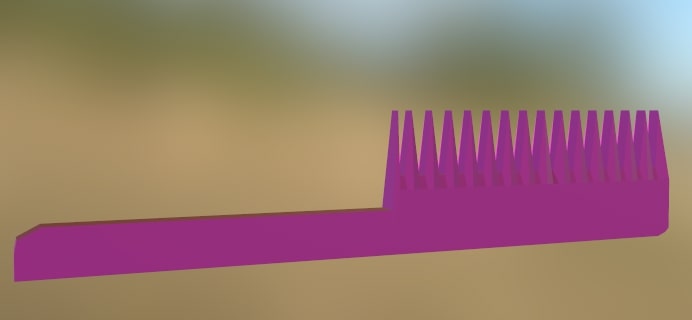 Plastic Comb 5 (Purple)