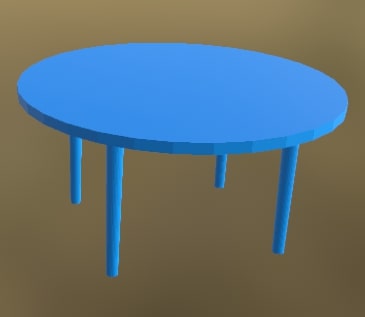 Plastic Table 1 (v2) (Blue)