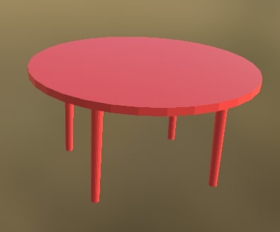 Plastic Table 2 (v2) (Red)