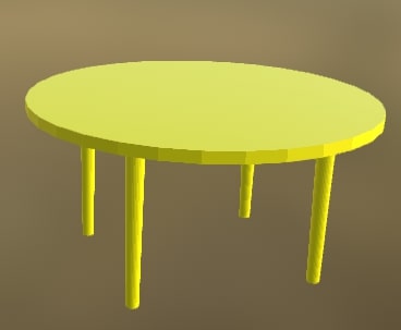 Plastic Table 4 (v2) (Yellow)