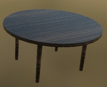 Wood Table (v2) 2 (Dark wood)