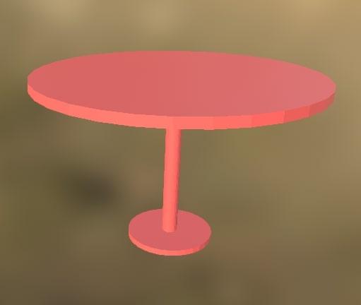 Plastic Table (v3) 1 Red