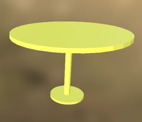 Plastic Table (v3) 3 Yellow