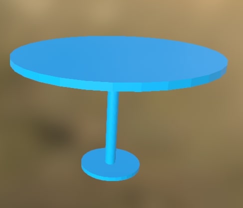 Plastic Table (v3) 5 blue