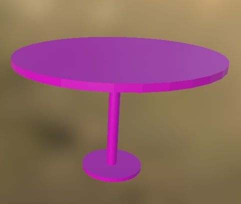Plastic Table  (v3) 7 Purple