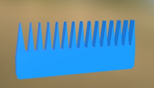 Plastic Comb (v2) 2 Blue