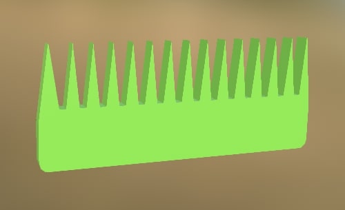 Plastic Comb (v2) 4 Green