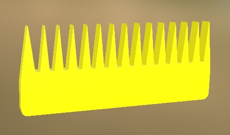 Plastic Comb (v2) 5 Yellow