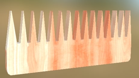 Wood Comb (v2) White Wood