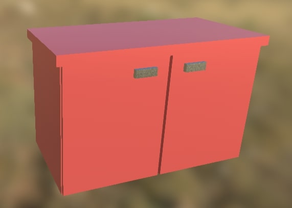 Cupboard 4 Red