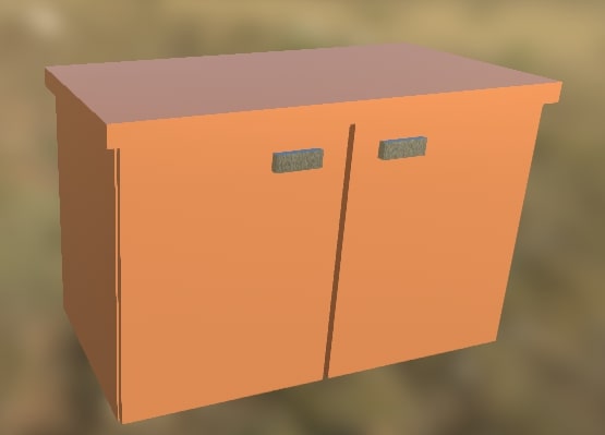 Cupboard 9 Orange