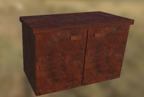 Old Rust Metall Cupboard