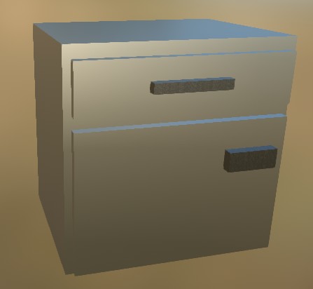 Small Cabinet LowPoly 4 (Default Metall)