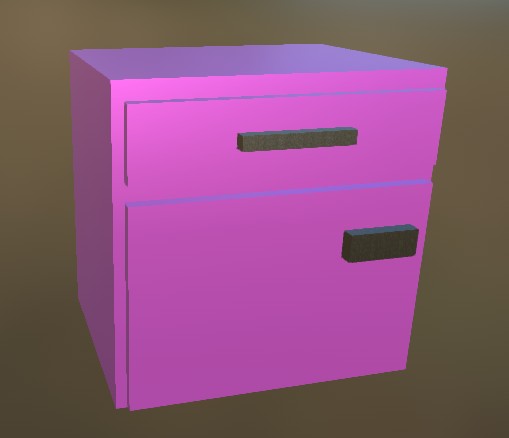 Small Cabinet LowPoly 9 (Purple)