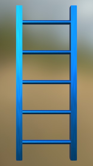 Stairs 9 Blue Metall