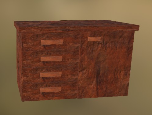 Cupboard (v3) 4 Old Rust Metall