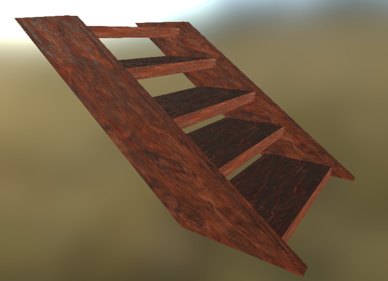 Stairs (v2) 11 Old Rust Metall