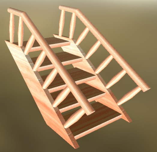 Stairs (v3) White Wood