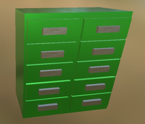 Big cabinet 9 (Green Metall)
