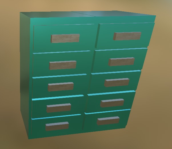 Big cabinet 10 (Turquoise Metall)