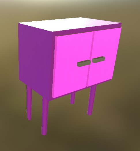 Cabinet on  legs 5 purple
