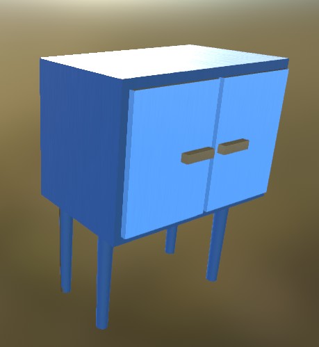 Cabinet on  legs 7 blue