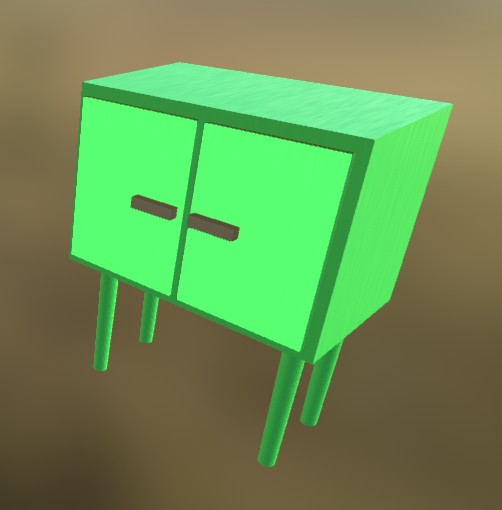 Cabinet on  legs 8 Green