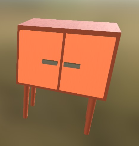 Cabinet on  legs 10 orange