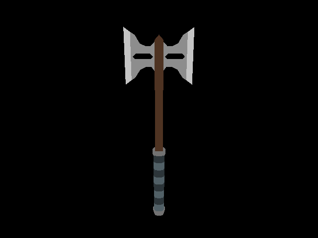 Low Poly Axe - 13