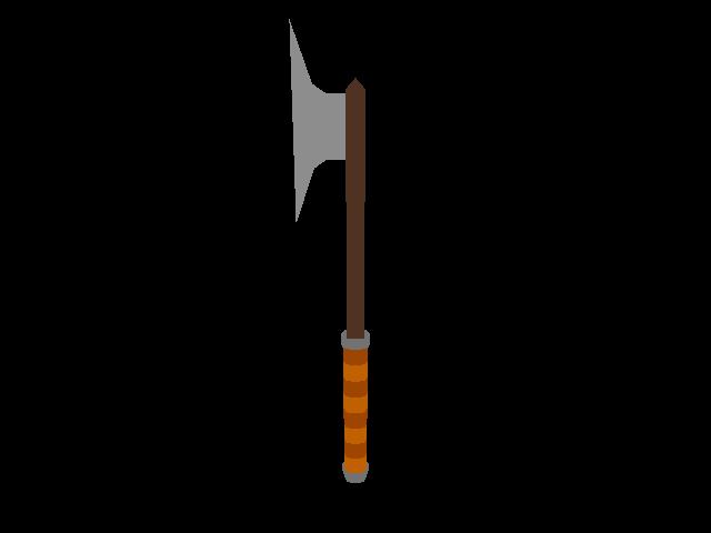 Low Poly Axe - 14
